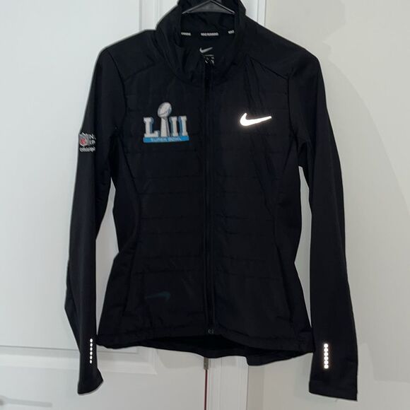 Women’s Black NFL Philadelphia Eagles Won SB 52 Running Puffer Front Jacket S - Picture 1 of 6